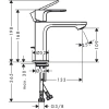 Фото смеситель для раковины hansgrohe rebris s 72588000
