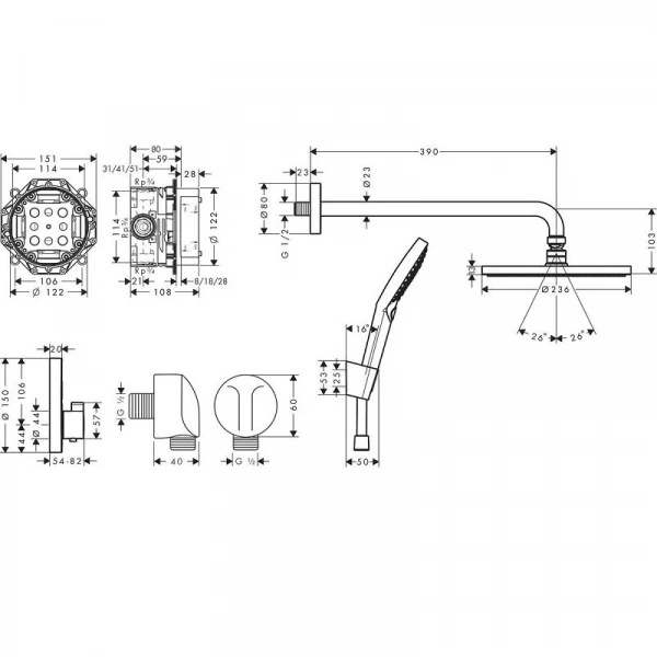 Фото душевая стойка hansgrohe raindance 27959670