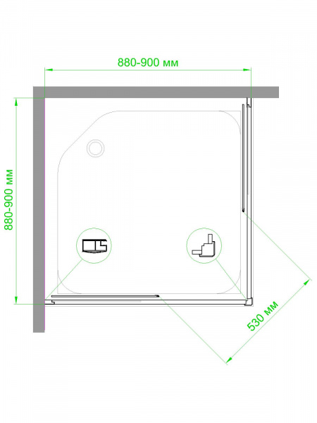 Фото душевое ограждение royal bath hpd rb90hpd-c-ch 90x90 см