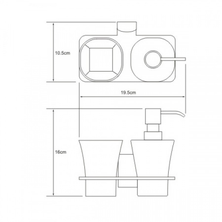 Фото держатель дозатора и стакана wasserkraft leine k-5089