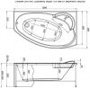 Фото акриловая ванна aquanet jersey 170x100 r без гидромассажа 203989