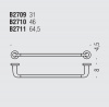 Фото полотенцедержатель colombo design basic 46 см b2710