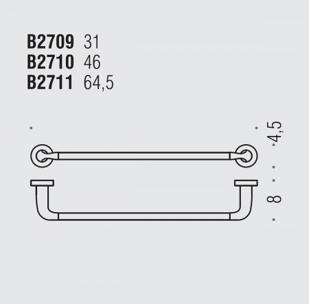 Фото полотенцедержатель colombo design basic 46 см b2710