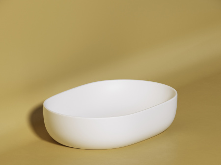 Фото раковина накладная ceramicanova element 60 см, цвет: белый cn6047mw