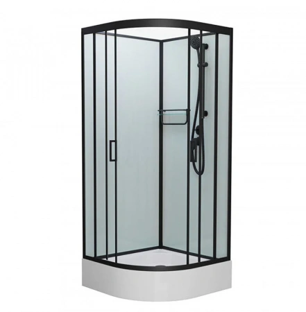 Фото душевая кабина frank f409/1 m black 90x90 см 20063