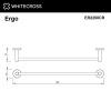 Фото полотенцедержатель 45 см whitecross ergo er2250cr, цвет: хром