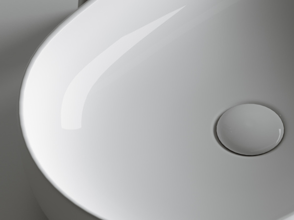 Фото раковина накладная ceramicanova element 60 см, цвет: белый cn6047