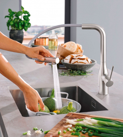 Фото смеситель для кухни grohe essence new 30270dc0, цвет: суперсталь