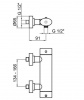 Фото термостатический смеситель для душа webert elio, цвет: хром el980102015