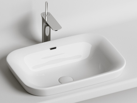 Фото раковина встраиваемая ceramicanova element 58 см, цвет: белый cn6041