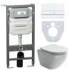 Унитаз с инсталляцией Сет 4 в 1 Ceramicanova CN4002_1002W_1000