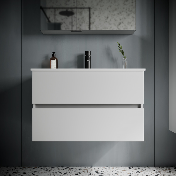 Фото тумба под раковину sancos urban 80 см, цвет: белый ur80w