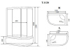 Фото душевая кабина timo т-6620 black l fabric 120x85 см