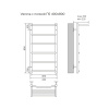 Фото водяной полотенцесушитель azario verona 40x80 см цвет: хром az04148p