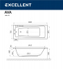 Фото акриловая ванна excellent ava 160x70 см waex.ava16wh