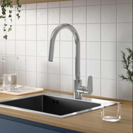 Фото смесители для кухни vitra flow soft a43445exp цвет хром