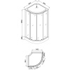 Фото душевая кабина loranto 80x80 см cs-6680-13fw 80