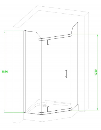 Фото душевое ограждение royal bath tr rb90tr-c-ch 90x90 см