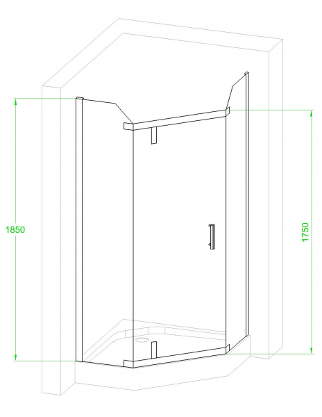 Фото душевое ограждение royal bath tr rb90tr-c-ch 90x90 см