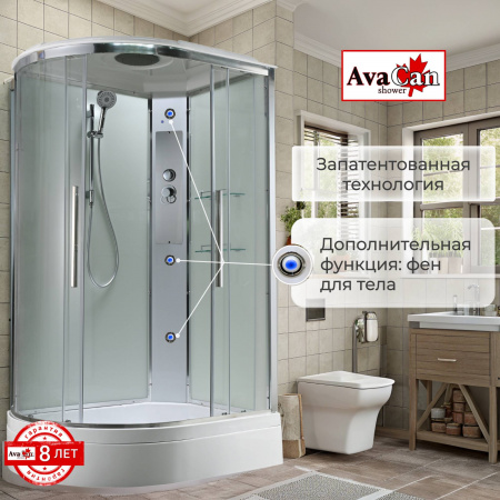 Фото душевая кабина avacan em3812rt 120x80 см стандартная