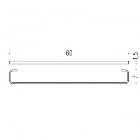 Фото полотенцедержатель colombo design time 60 см w4211