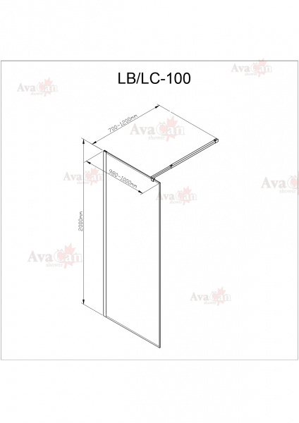 Фото душевая стенка avacan lb 100