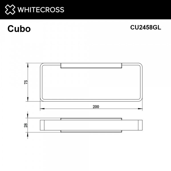 Фото полотенцедержатель whitecross cubo cu2458gl, цвет: золото