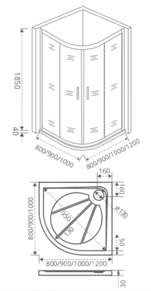 Фото душевое ограждение good door infinity r-80-c-ch 80 см ин00002