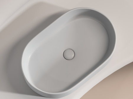 Фото раковина накладная ceramicanova element 60.8 см, цвет: серый cn6048msg