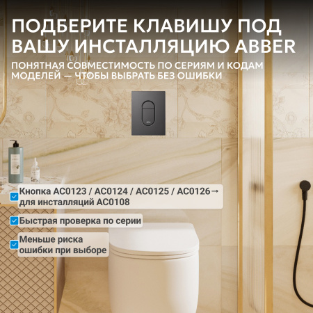 Фото клавиша смыва abber ac0124ng никель