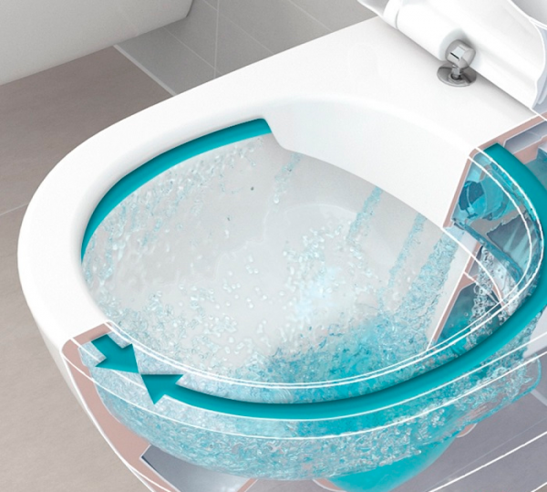 Фото унитаз подвесной ceramic plus с крышкой villeroy & boch o.novo 56 см 5660hrr1