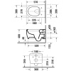 Фото унитаз подвесной безободковый duravit qatego 57 см 2556090000