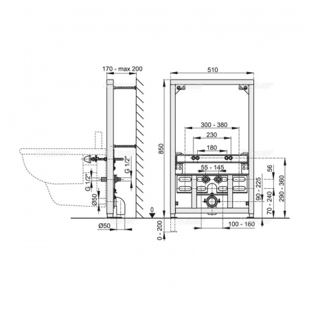 Фото инсталляция для биде alcadrain a105/850