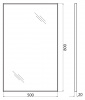 Фото зеркало belbagno 50 см spc-al-500-800