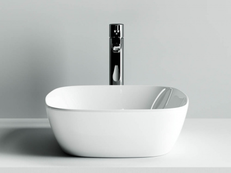 Фото раковина накладная ceramicanova element 40 см, цвет: белый cn5006