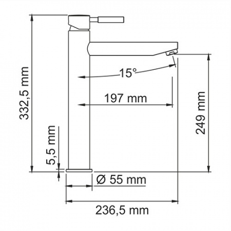 Фото смеситель для раковины wasserkraft main 4100 4103h