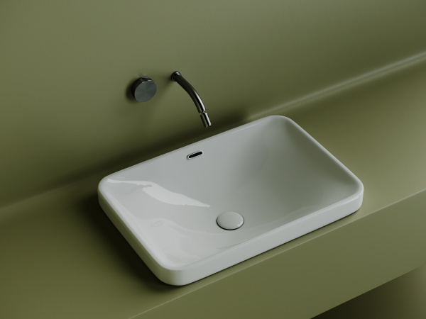 Фото раковина встраиваемая ceramicanova element 60.5 см, цвет: белый cn5041