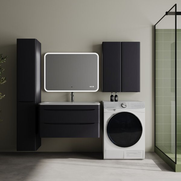 Фото тумба под раковину style line бергамо 90 см сс-00002517 графит