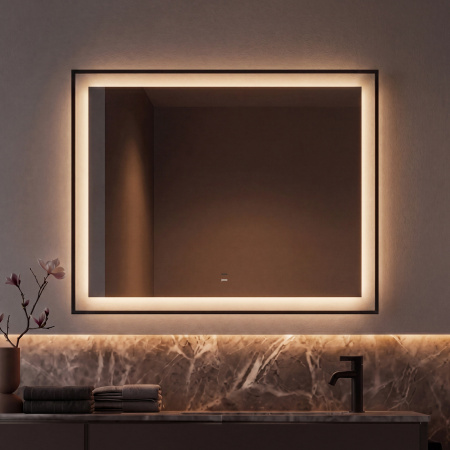 Фото зеркало с подсветкой jorno матера 100х80 см led-00003252