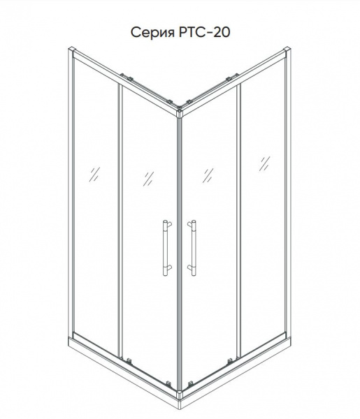 Фото душевая дверь veconi premium trento ptc-20g ptc20-g-80-01-c4, профиль золото