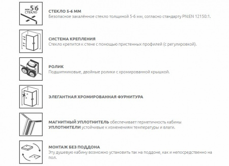 Фото душевое ограждение radaway premium plus c 80x80 см 30461-01-08n