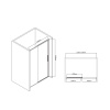Фото душевая дверь vincea slim-u 130 см vds-2su130cl
