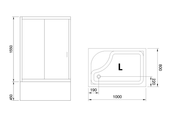 Фото душевое ограждение royal bath bp rb8100bp-c-l 100x80 см