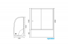 Фото душевое ограждение royal bath bk rb8120bk-t-bl-r 120x80 см
