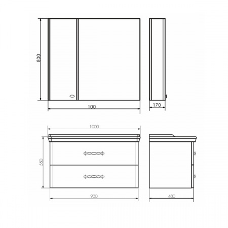 Фото зеркало comforty неаполь 100 см 4139023
