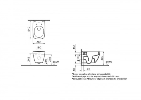 Фото подвесной унитаз vitra shift 7742b003-0075