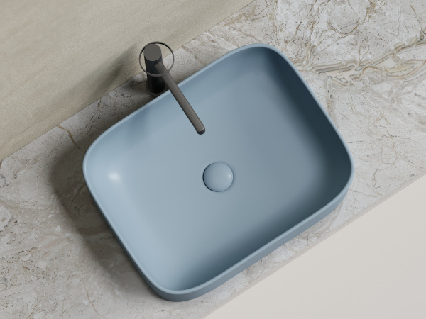 Фото раковина накладная ceramicanova element 50.5 см, цвет: серый cn6052mhl
