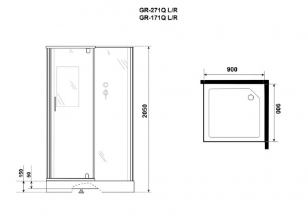 Фото душевая кабина grossman gr-171q l 90x90 см