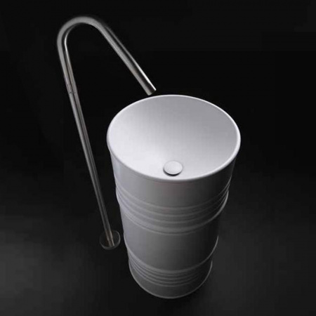 Фото раковина напольная kerasan artwork barrel 45 см 4742k01