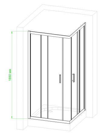 Фото душевое ограждение royal bath hpd rb80hpd-c 80x80 см